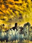 USA-Colorado Infrared of Chimney Rock at Owl Creek Pass Art Print